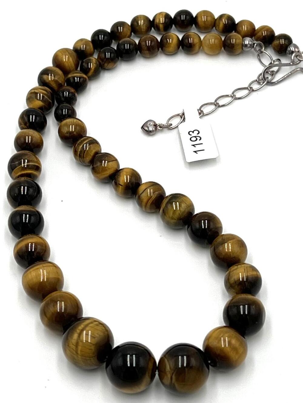Jay King Sterling Silver Tiger Eye Graduated Beaded Strand